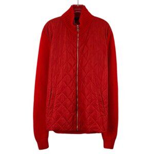 Prada red wool knit jacket